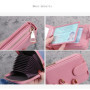 Credit ID Card Holder Slim Fashion Leather Small Wallet with Coin Pocket Women's Tower Buckle Money Bag Case Men Business Purse