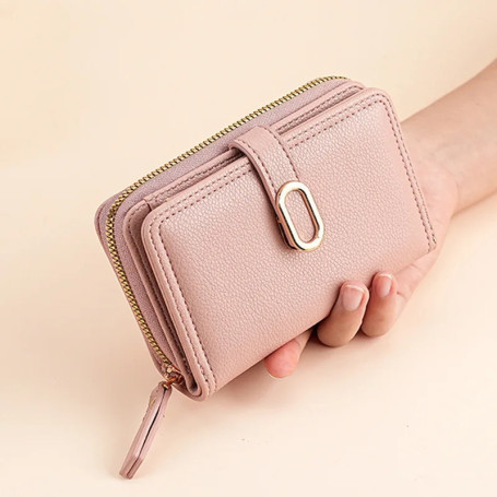 Women's Wallet 2025 Trend Leather Mini Short Female Wallets Fashion Small Girls Clutch Coin Purse Card Holders Money Bag Caibu
