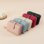 Women's Wallet 2025 Trend Leather Mini Short Female Wallets Fashion Small Girls Clutch Coin Purse Card Holders Money Bag Caibu