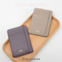 Luxury Custom Initials Card Holder Genuine Leather Slim Mini Women Wallet Personalize Letters Name Men Cowhide Credit Card Case