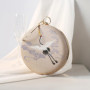 New Women's Retro Crane Embroidered evening Bag Round Handbag Banquet Messenger Bag for Women Dinner Circular Purse Clutches Sac