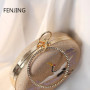 New Women's Retro Crane Embroidered evening Bag Round Handbag Banquet Messenger Bag for Women Dinner Circular Purse Clutches Sac