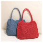 Fashion Straw Tote Bag Woven Solid Color Beach Bag Large Capacity Square Casual Shoulder Bag