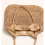 Fashion Straw Tote Bag Woven Solid Color Beach Bag Large Capacity Square Casual Shoulder Bag