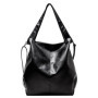 Retro Fashion Big Beach Tote Bag Casual Large Capacity Shoulder Crossbody Bags Fashion Shopper PU Leather Handbags For Ladies