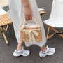 Straw Bags For Women Square Handbags Summer Rattan Shoulder Bags Handmade Knitted Storge Small Totes Bag 2025 New Fashion Women