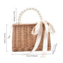 Straw Bags For Women Square Handbags Summer Rattan Shoulder Bags Handmade Knitted Storge Small Totes Bag 2025 New Fashion Women