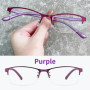 Myopia Glasses Women Blue Light Half Frame Computer Eyeglasses 2 PCS Female Ultralight Metal Square Nearsighted Eyewear 0 ~ -6.0
