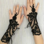 Lace Flower Hollow Fishnet Fingerless Gloves Elegant Sun Protection Women Mesh Dance Wedding Mitten Hand Decoration