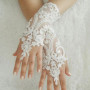 Lace Flower Hollow Fishnet Fingerless Gloves Elegant Sun Protection Women Mesh Dance Wedding Mitten Hand Decoration