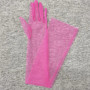 Opera Prom Thin Mesh Long Transparent Gloves Full Finger Sun Protection Long Sheer Gloves 70cm Driving Gloves Summer
