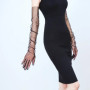 Opera Prom Thin Mesh Long Transparent Gloves Full Finger Sun Protection Long Sheer Gloves 70cm Driving Gloves Summer