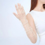 Opera Prom Thin Mesh Long Transparent Gloves Full Finger Sun Protection Long Sheer Gloves 70cm Driving Gloves Summer