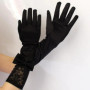 Ladies Gloves Bow Lace Satin Gloves Dance Performance Ceremonial Gloves Nightclub Satin Gloves Wedding Bridal Gloves C015