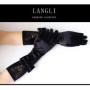 Ladies Gloves Bow Lace Satin Gloves Dance Performance Ceremonial Gloves Nightclub Satin Gloves Wedding Bridal Gloves C015