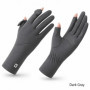 Women’s Ice Silk UV Protection Gloves for Summer Outdoor Sports, Cycling Fingerless Touchscreen Sun Gloves with Extended Cuff