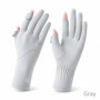 Women’s Ice Silk UV Protection Gloves for Summer Outdoor Sports, Cycling Fingerless Touchscreen Sun Gloves with Extended Cuff