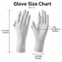 Women’s Ice Silk UV Protection Gloves for Summer Outdoor Sports, Cycling Fingerless Touchscreen Sun Gloves with Extended Cuff