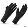 Women’s Ice Silk UV Protection Gloves for Summer Outdoor Sports, Cycling Fingerless Touchscreen Sun Gloves with Extended Cuff